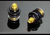 Front Fork Preload Adjusters, Black/Gold, Pair, Ninja 400